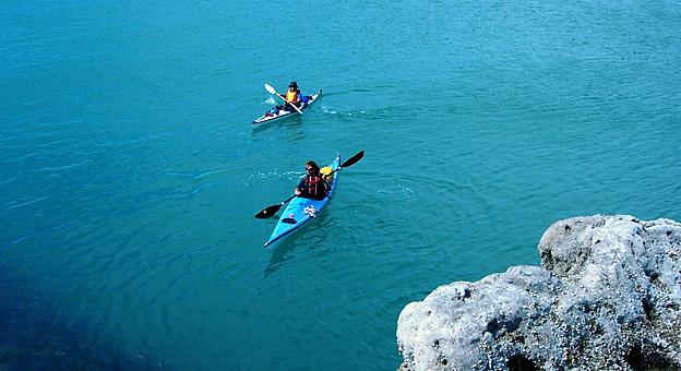 Kayak en el Golfo Nuevo