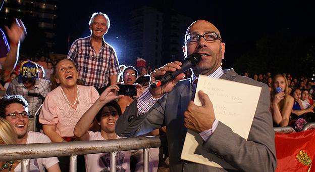 Freddy con el público presente