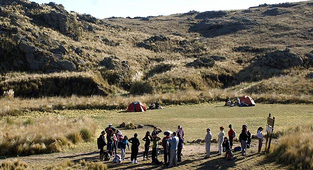 Area habilitada para acampar en Cañada del Hospital