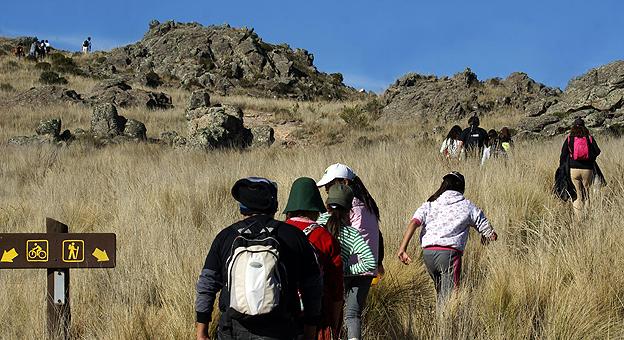 El grupo llegando al puesto 6